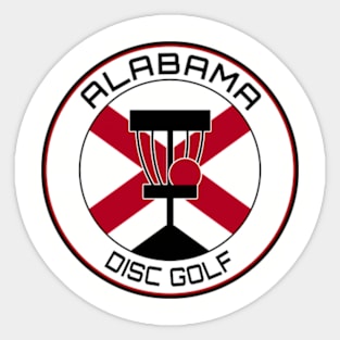 Alabama Disc Golf State Flag Sticker